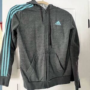 Adidas Gray and Cream Hoodie